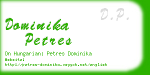 dominika petres business card